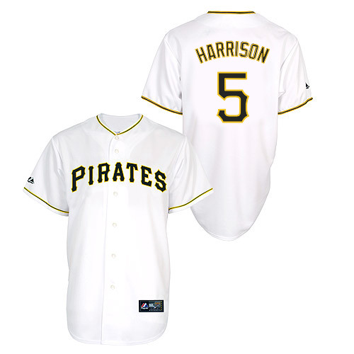 Josh Harrison #5 Youth Baseball Jersey-Pittsburgh Pirates Authentic Home White Cool Base MLB Jersey